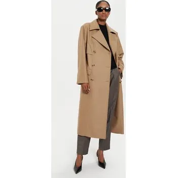 Dámský kabát Boss Vlněný kabát Caspina 50518503 Béžová Regular Fit 38