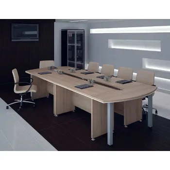 Psací stůl Jednací stůl TopOffice 370 x 140 cm, akát světlý