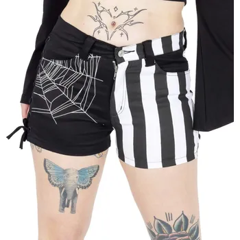 Dámské kraťasy kraťasy dámské HEARTLESS - ARACHNE - BLACK/WHITE