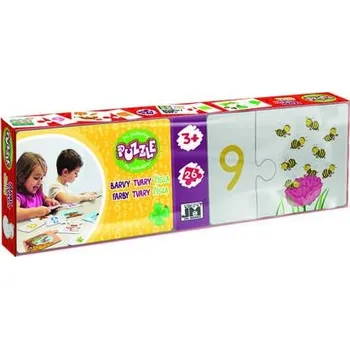 Puzzle Jiri Models Puzzle předškoláci Čísla, barvy, tvary