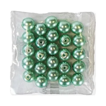 Svatební dekorace Korálky svatební ZELINKAVÁ 5mm - Zelinkavá, 5mm