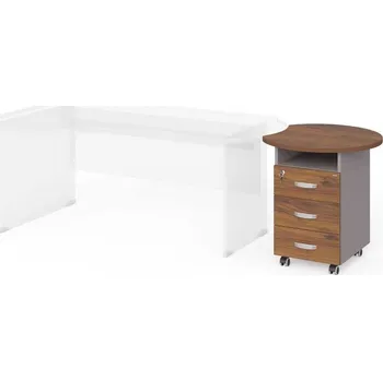 Zásuvkový kontejner Kontejner Manager 70 x 64 cm, ořech warmia / šedá