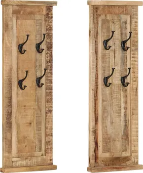 Věšák Věšáky na kabáty 337853 38 x 100 cm 2 ks masivní mangovníkové dřevo