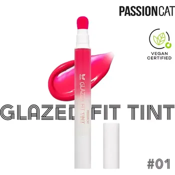 PASSIONCAT GLAZED FIT TINT rtěnka s lesklým efektem no.1 BERRY FIT sleva 40% krátká expirace
