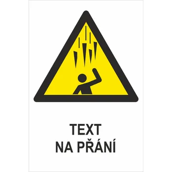 Značení Padající led ISO 7010 - Váš text samolepící PVC fólie 150 x 100 mm