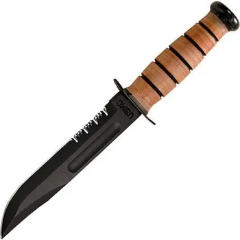 Bojový nůž KA-BAR Nůž USMC ozubený ČERNÝ + Doprava zdarma na další nákup
