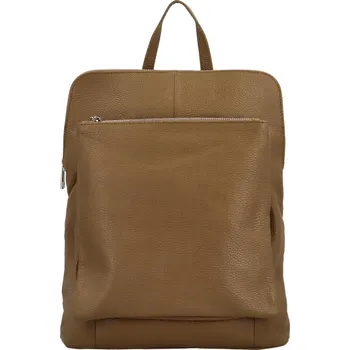 Městský batoh Stylový dámský kožený batůžek Sharon, kaki