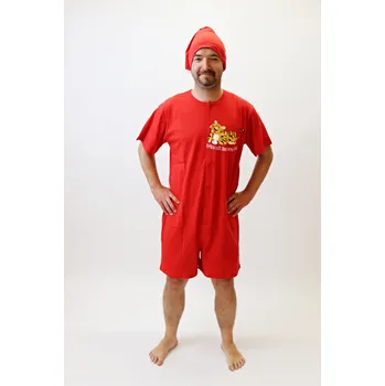 Dámský overall Krátký overal s čepičkou Rozárka Tygr P525 červený Barva: červená, Velikost: S