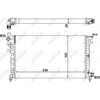 Chladič motoru Chladič, chlazení motoru NRF 509502A