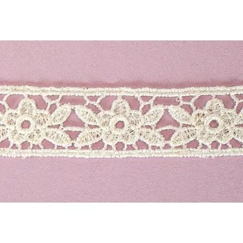 Stuha Krajka metr. GUIPURE SMETANOVÁ RG16247001 - Smetanová, 20 mm