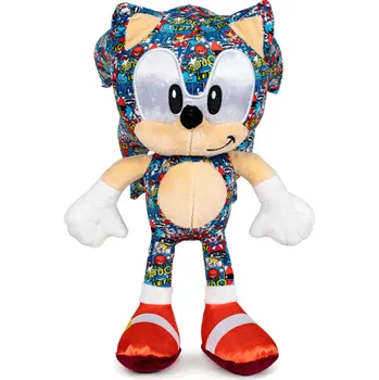 plyšák Ježek Sonic komiksový barevný 30cm