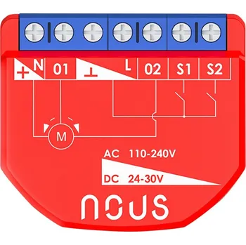Centrální jednotka pro chytrou domácnost Chytrý ovladač žaluzií a garážových vrat NOUS B4Z SMART ZIGBEE