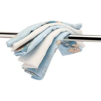 Doplněk pro panenku Bomimi Mini Osuška Premium 140 g/m2, 5ks, medvídek-modrá