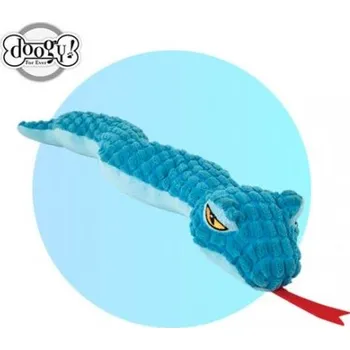 Hračka pro psa Plyšová pískací hračka pro psy modrý had 52 cm