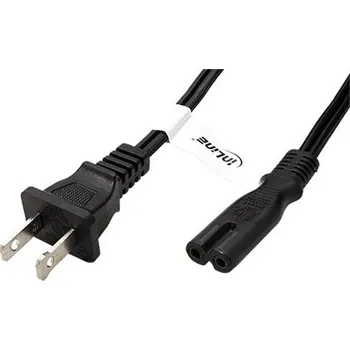 Napájecí kabel InLine Kabel síťový 2pinový US, NEMA-1 (typ A) - IEC320 C7, 3m, černý (16653Y) - 19.42.0063