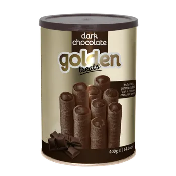 Trubičky plněné krémem s hořkou čokoládou 400g GOLDEN BREAK