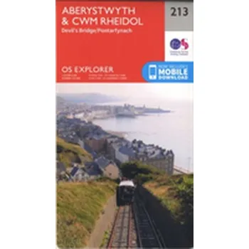 Encyklopedie Aberystwyth and Cwm Rheidol - Ordnance Survey [EN] (2015, Skládaná mapa, Ordnance Survey)
