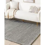 Koberec tmavě šedá vlna polyester 160 x 230 cm krátký vlas moderní ručně všívaný obdélníkový Beliani