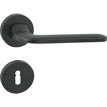 Dveřní kování Dveřní kování COBRA SIGMA-R (černá), klika-klika, Otvor pro obyčejný klíč BB, COBRA ČERNÁ