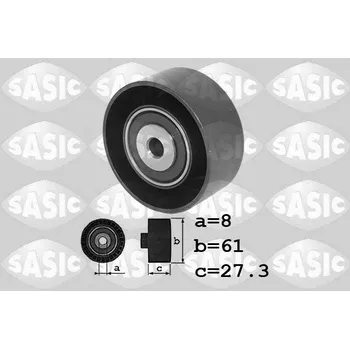 Rozvod motoru Vratná/vodicí kladka, ozubený řemen, , SASIC, 1706103