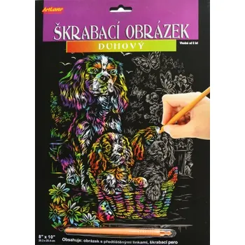 Dětské zboží Vyškrabovací obrázek - duhový - Pejsci