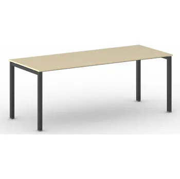 Psací stůl B2B Partner Jednací kancelářský stůl PRIMO SQUARE, 200x80 cm, černá podnož, bříza