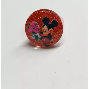 Prsten Prstýnek - MICKEY MOUSE - MICKEY - červený (Značka: ZHEJIANG)