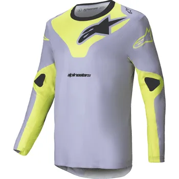 Moto dres Dres RACER VEIL, ALPINESTARS (šedá/žlutá fluo) 2025 (Velikost: S)
