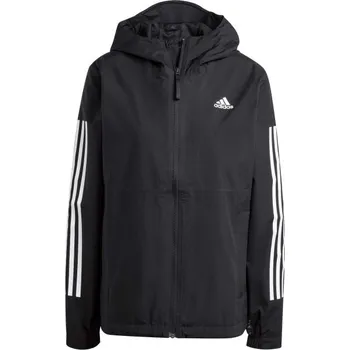 Dámská casual bunda Dámská bunda adidas ESSENTIALS 3-STRIPES RAIN.RDY L Černá, Bílá