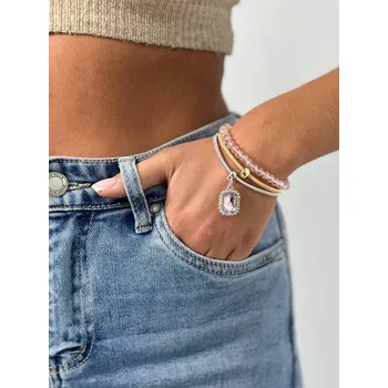 Náramek Nádherný pudrově-růžový SL16-3 náramek, VELIKOST UNI