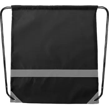 Sportovní vak Vidraw vak na stažení s reflexními částmi černá