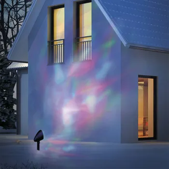 Lampička Näve LED projektor Disco pro iluminaci na fasádě - délka kabelu 160 cm; dosah světla 800 cm černá, transparentní 3 LED - 3 W celkem