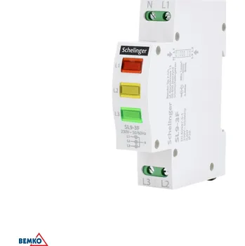 Rozvaděč Signalizační kontrolka SL9 3-fázová tříbarevná Schelinger