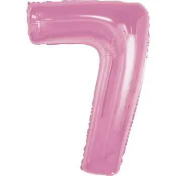Balónek Balon foliový číslice 7 SVĚTLE RŮŽOVÁ 92cm