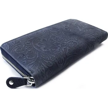 Peněženka Arwel Tmavě modrá dámská kožená zipová peněženka se vzorem 511-2265-97