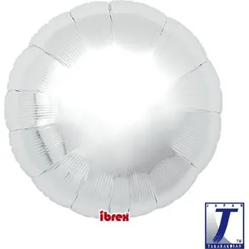 Party dekorace Balónek kruh stříbrný metalický 35 cm t211106