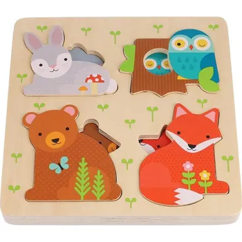 puzzle pro nejmenší Petit Collage Dřevěné Reveal Puzzle Jsi moje miminko