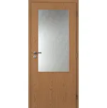 Interiérové dveře Doornite 2/3 sklo - fólie dub, sklo kůra čirá, pravé "70", zámek pro BB, voština