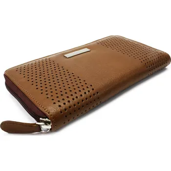 Peněženka Arwel Světle hnědá dámská kožená zipová peněženka 511-4722-05/40