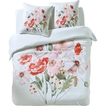Povlečení Blancheporte Povlečení Květy, mikrovlákno bílá dvoulůžko