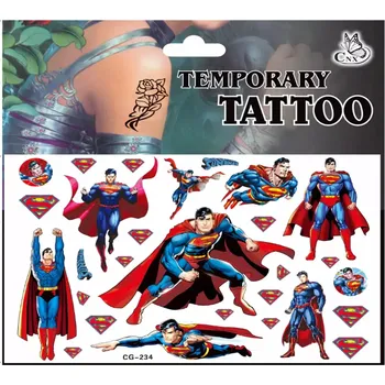 Odstranitelné tetování Dětské dočasné tetování - SUPERMAN 3 (Značka: TAKARA TOMY)