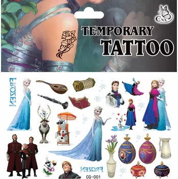 Odstranitelné tetování Dětské dočasné tetování - LEDOVÉ KRÁLOVSTVÍ - FROZEN 1 (Značka: TAKARA TOMY)
