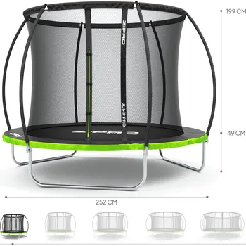 Trampolína ZIPRO JUMP PRO PREMIUM s vnitřní sítí 252 cm zahradní trampolína