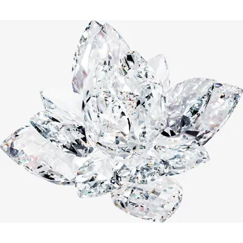 Skleněná dekorace Magický leknín, střední z českého křišťálu Preciosa