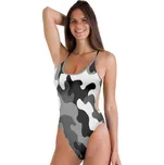 R-EVENGE Technické jednodílné dámské plavky do bazénu Revolution Army Grey 40 ŠEDÁ