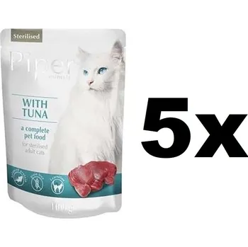 Krmivo pro kočku PIPER CAT kapsička pro sterilizované kočky, s tuňákem bal. 5x 100g Výhodné balení