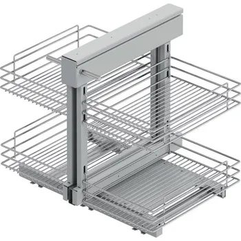 Kuchyňská skříňka Starax Rohový systém drátěný MAGENTO / Lesklý chrom Pravý 450 mm