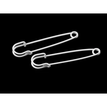 Nástroj na niť a příze Pomocná jehlice / spínací špendlík k pletení, malé, bílá