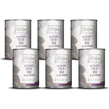 Krmivo pro kočku MjAMjAM DUO krůta a zvěřina s kousky jablek 6 × 400 g