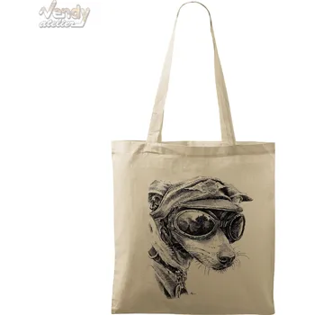 Nákupní taška Malfini Plátěná taška Pes motorkář Přírodní